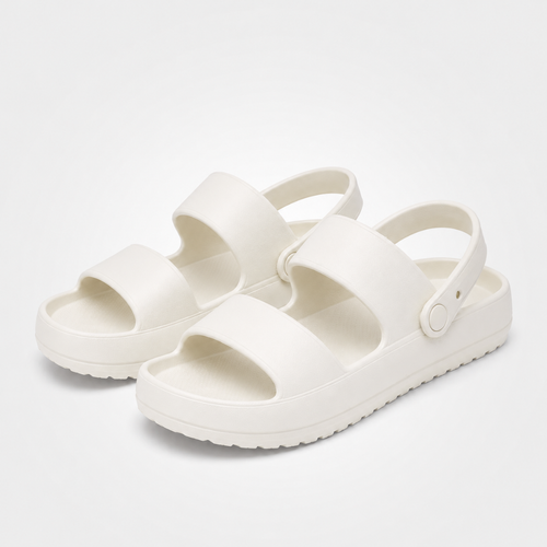 Sandales double bride - plateforme confort, maintien ajustable