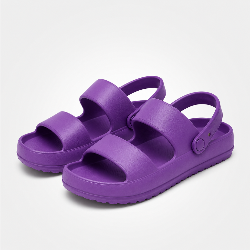 Sandales double bride - plateforme confort, maintien ajustable