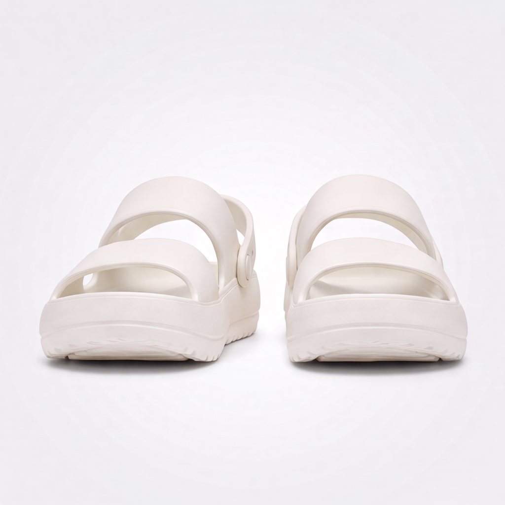 Sandales double bride - plateforme confort, maintien ajustable