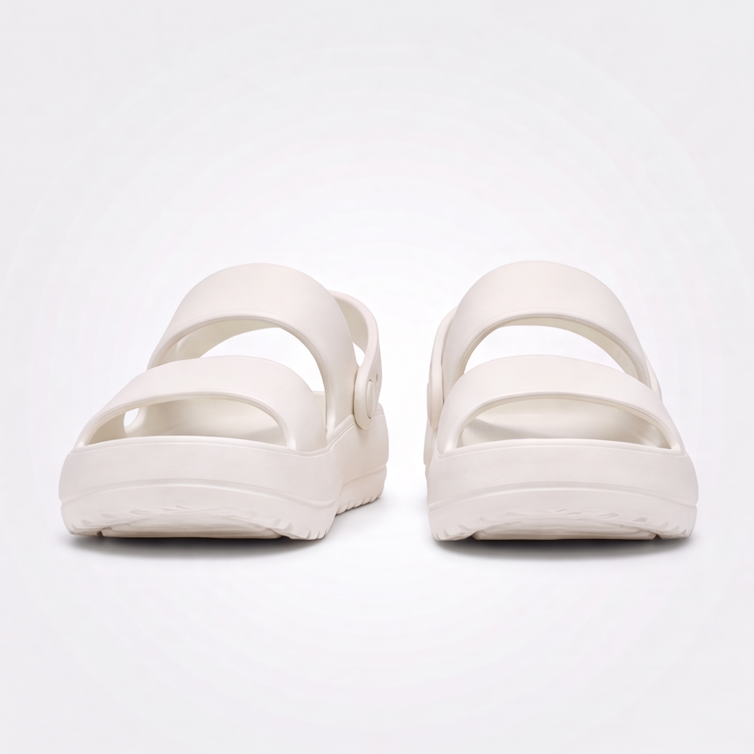 Sandales double bride - plateforme confort, maintien ajustable
