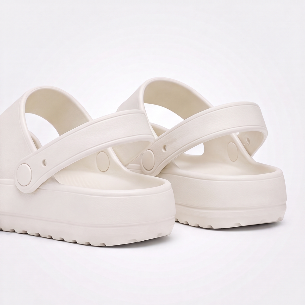 Sandales double bride - plateforme confort, maintien ajustable