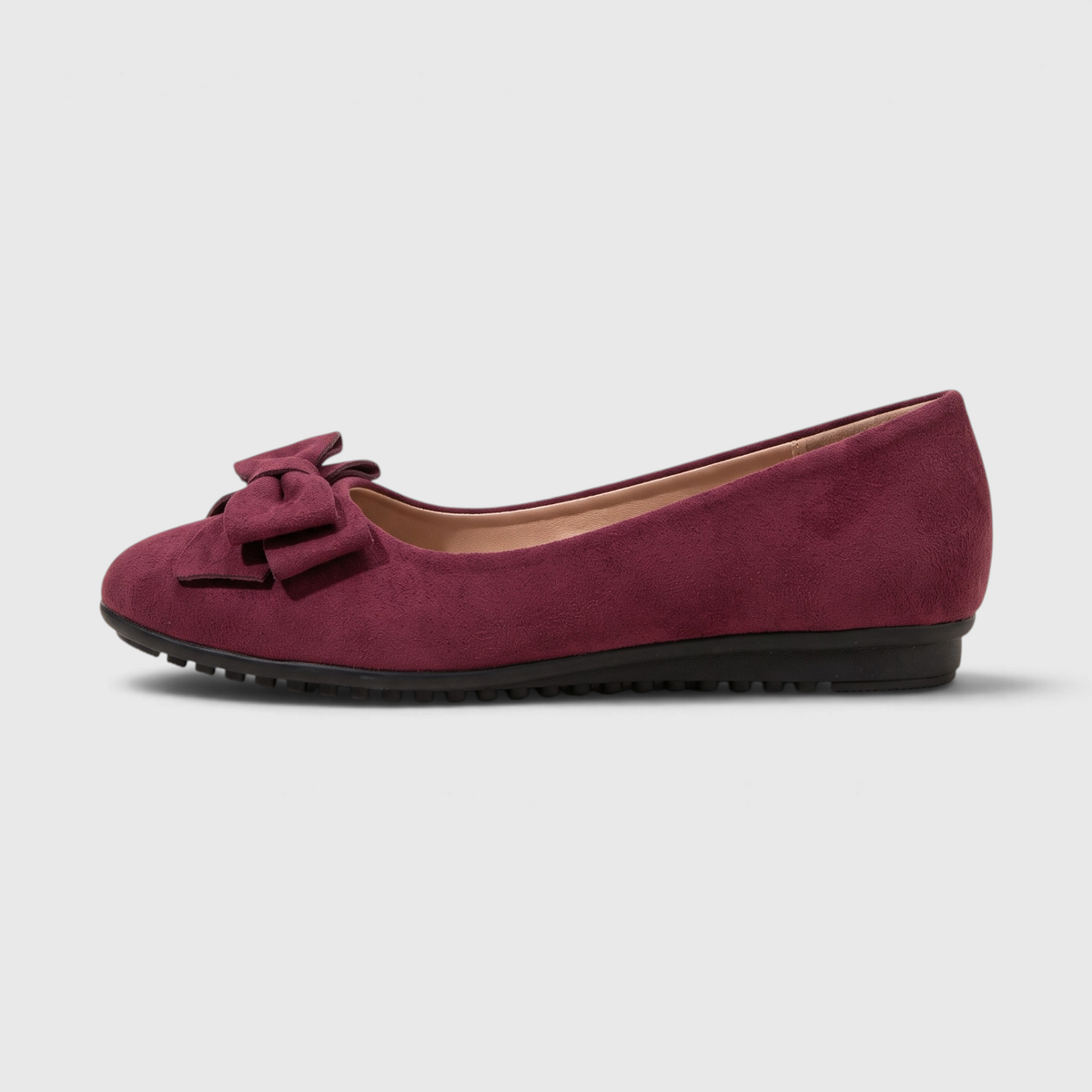 Ballerines Souples en Suédine à Nœud Élégant — Grand Confort & Maintien Quotidien