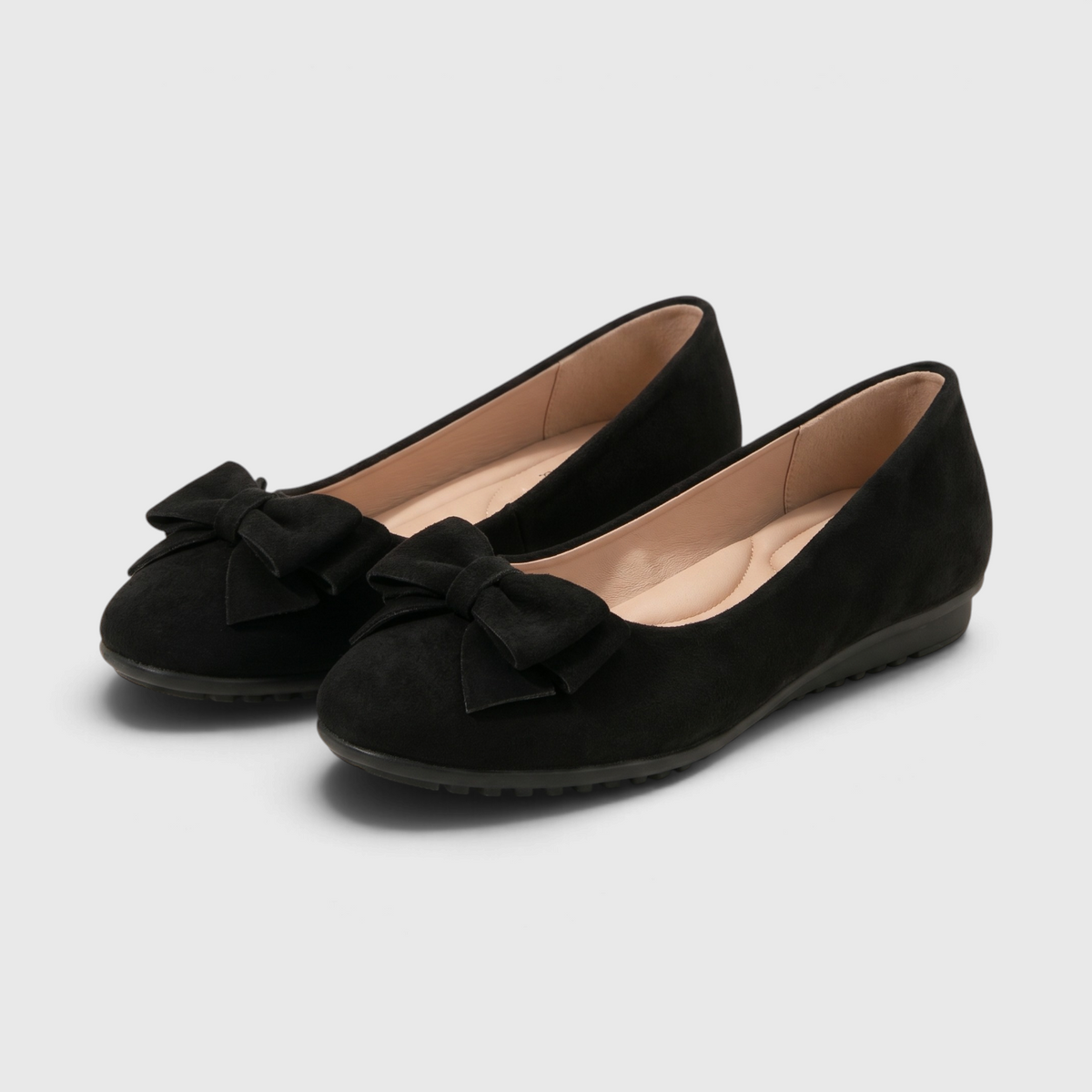 Ballerines Souples en Suédine à Nœud Élégant — Grand Confort & Maintien Quotidien