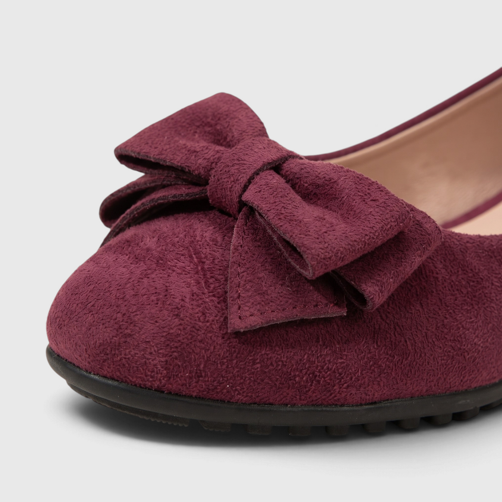 Ballerines Souples en Suédine à Nœud Élégant — Grand Confort & Maintien Quotidien