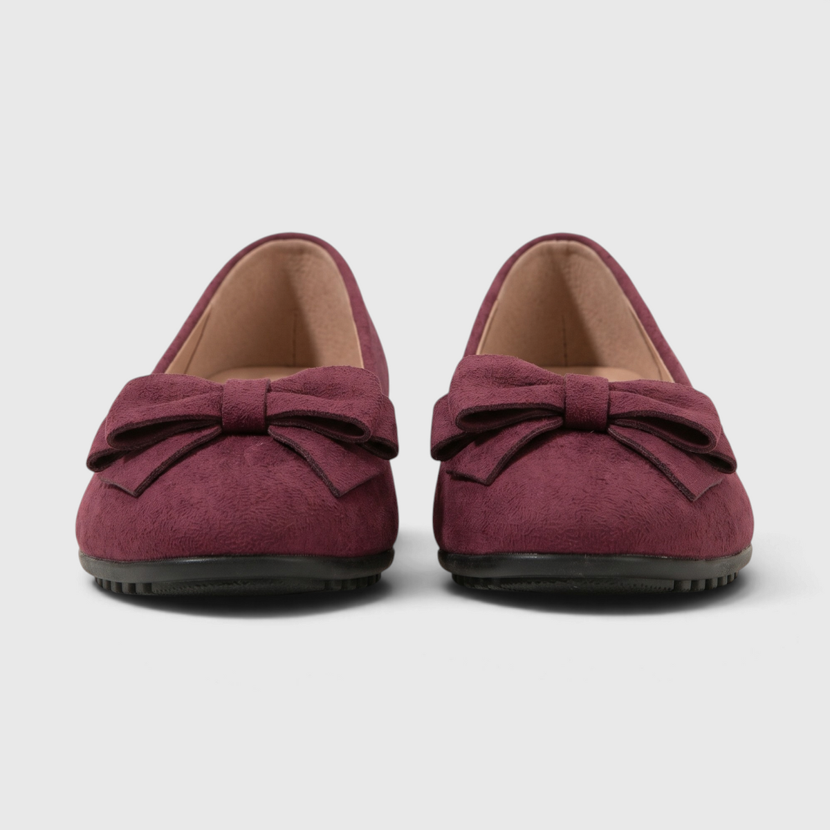 Ballerines Souples en Suédine à Nœud Élégant — Grand Confort & Maintien Quotidien
