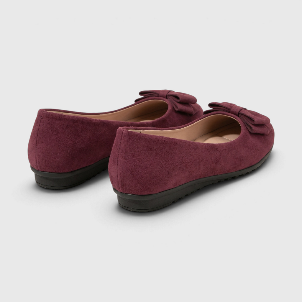 Ballerines Souples en Suédine à Nœud Élégant — Grand Confort & Maintien Quotidien
