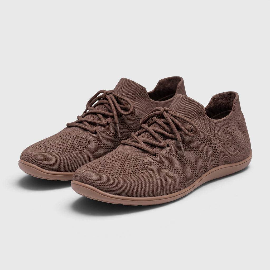 Baskets barefoot femme en maille respirante à bout large – Chaussures de marche pieds nus légères, souples et confortables à semelle zéro drop