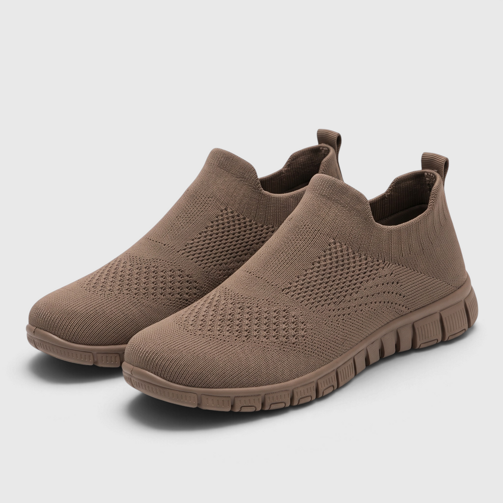 Baskets chaussettes femme légères sans lacets – Sneakers de marche slip-on en maille respirante à semelle flexible