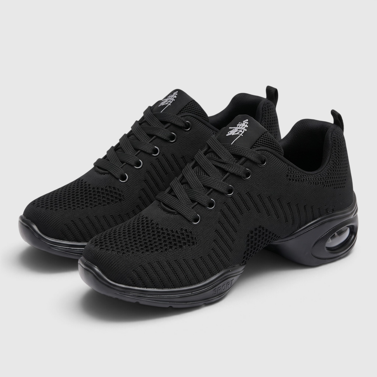 Baskets de danse femme en maille respirante à coussin d'air – Chaussures légères et souples à semelle scindée pour jazz, hip-hop, fitness et aérobic