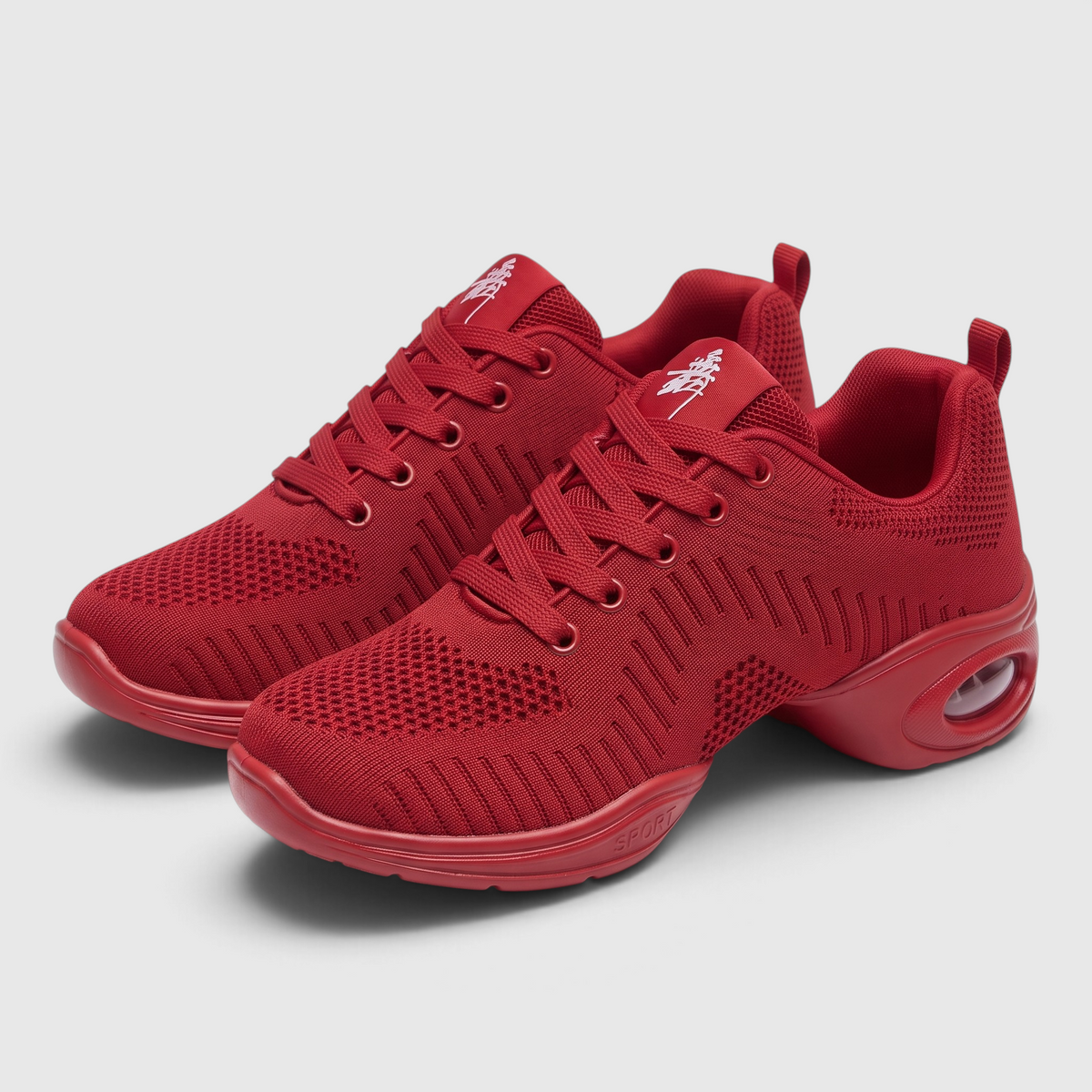 Baskets de danse femme en maille respirante à coussin d'air – Chaussures légères et souples à semelle scindée pour jazz, hip-hop, fitness et aérobic