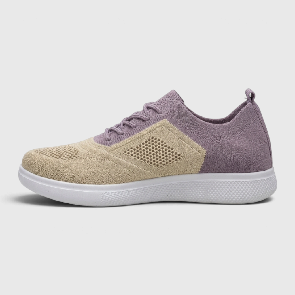 Baskets de marche en maille respirante pour femme – Sneakers bicolores légères, souples et confortables pour le quotidien et les voyages