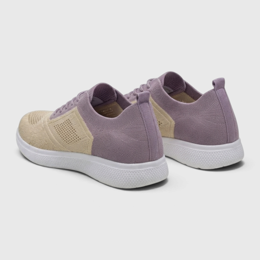 Baskets de marche en maille respirante pour femme – Sneakers bicolores légères, souples et confortables pour le quotidien et les voyages