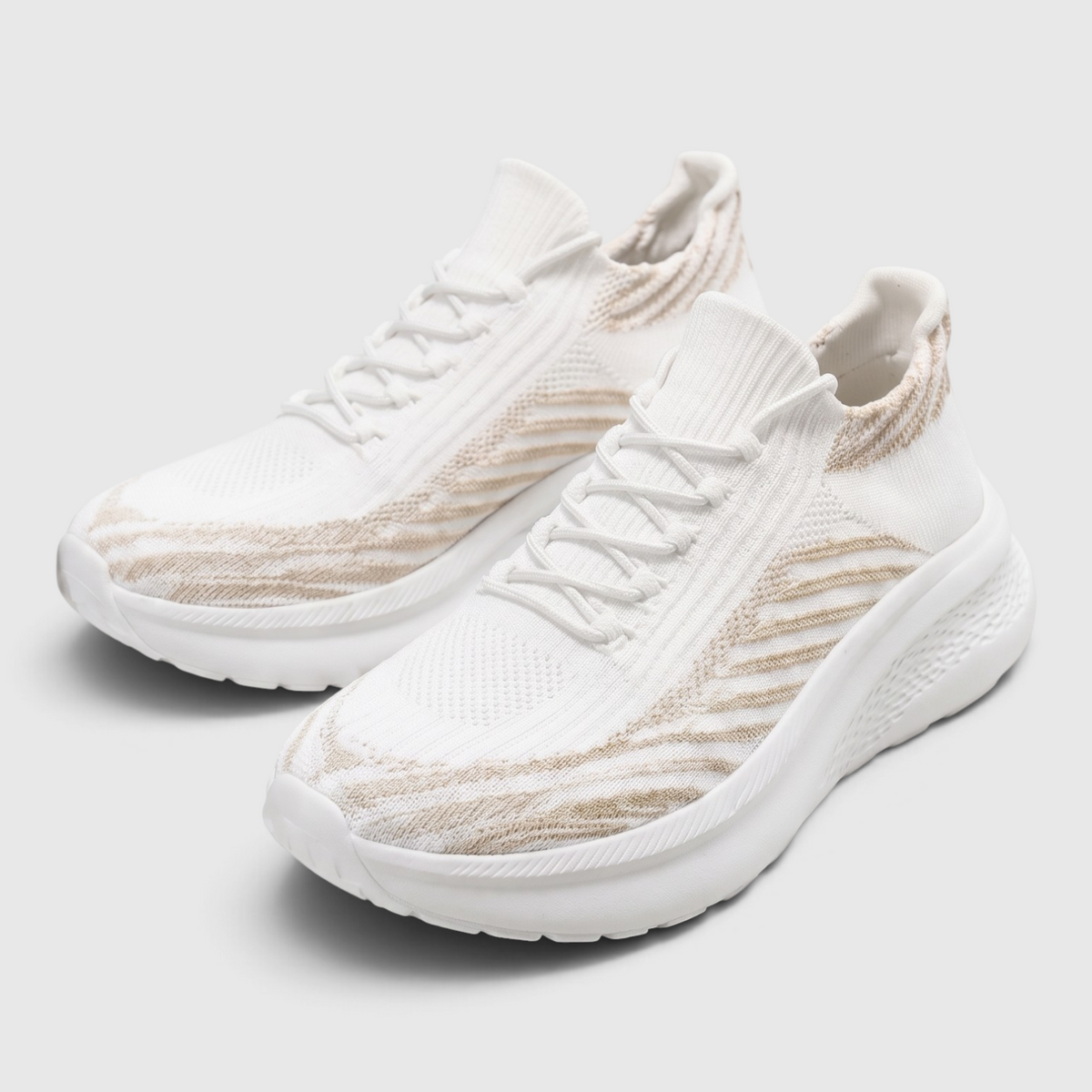 Baskets femme en maille stretch pieds larges – Chaussures de marche confortables à enfiler avec boîte à orteils large et semelle plateforme amortissante