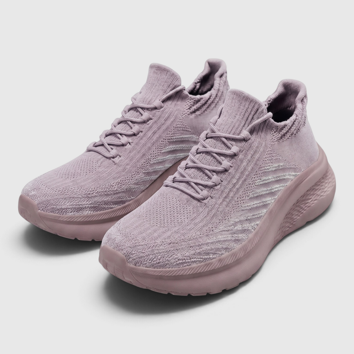 Baskets femme en maille stretch pieds larges – Chaussures de marche confortables à enfiler avec boîte à orteils large et semelle plateforme amortissante