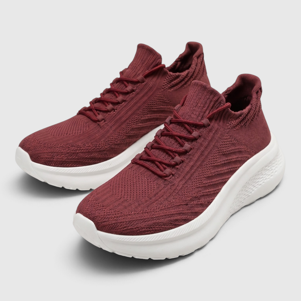 Baskets femme en maille stretch pieds larges – Chaussures de marche confortables à enfiler avec boîte à orteils large et semelle plateforme amortissante