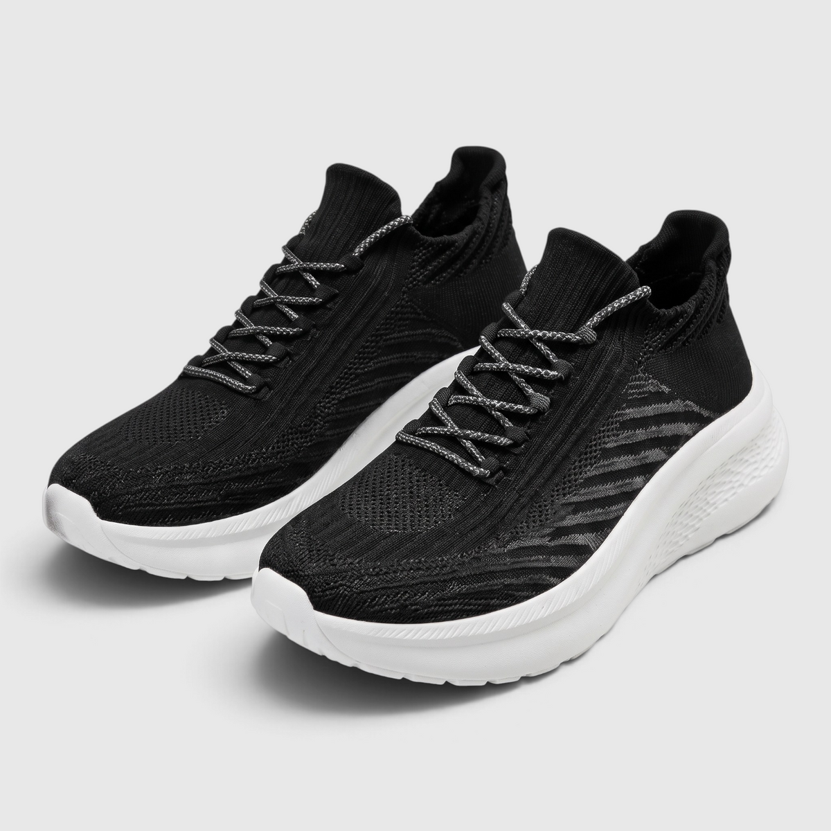 Baskets femme en maille stretch pieds larges – Chaussures de marche confortables à enfiler avec boîte à orteils large et semelle plateforme amortissante