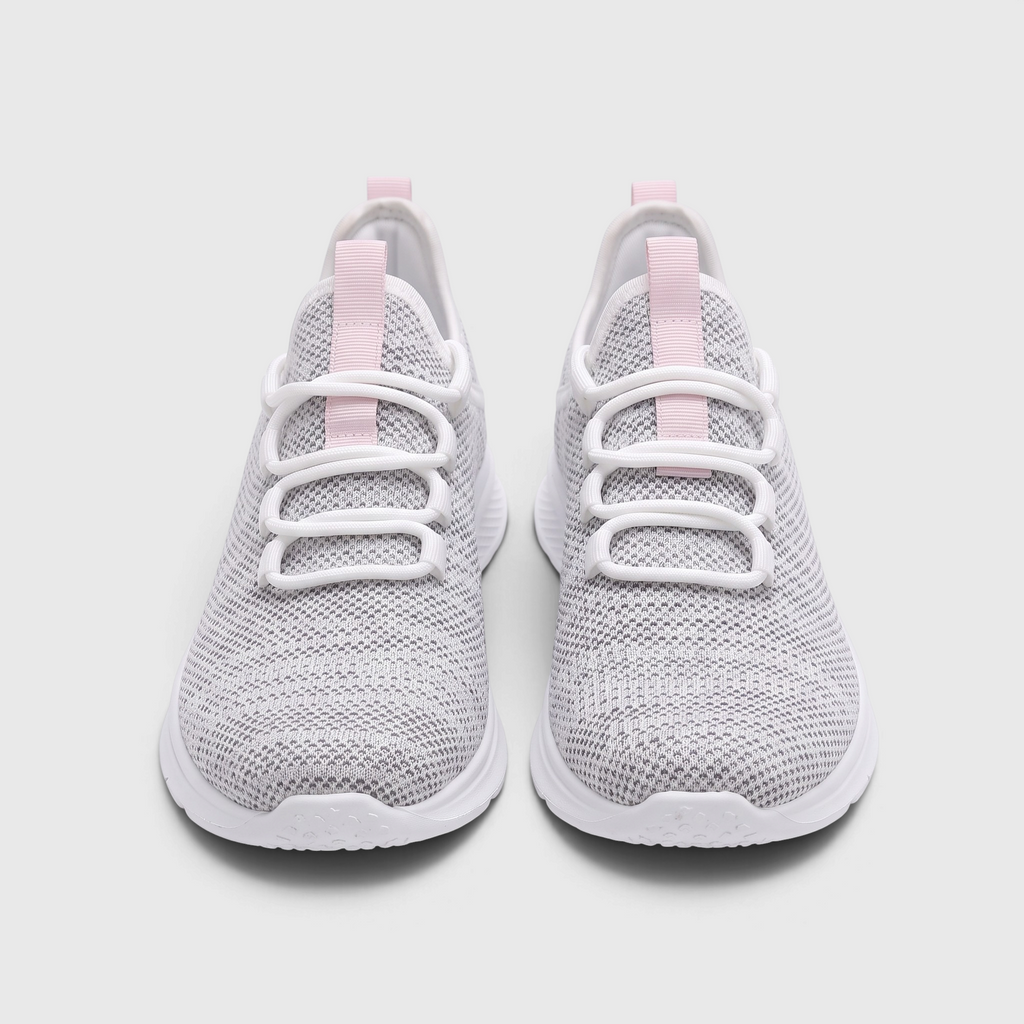 Baskets femme légères en maille chaussette à lacets élastiques – Chaussures de marche et running souples à semelle amortissante