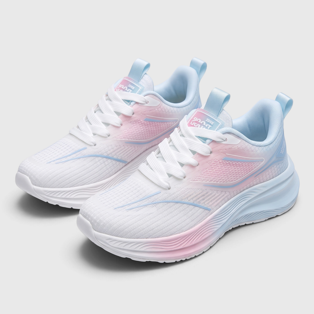 Baskets femme racing en mesh respirant dégradé – Chaussures de sport légères à semelle amortissante