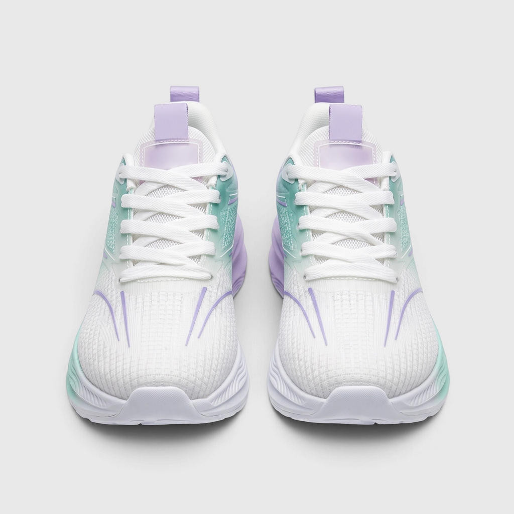 Baskets femme racing en mesh respirant dégradé – Chaussures de sport légères à semelle amortissante