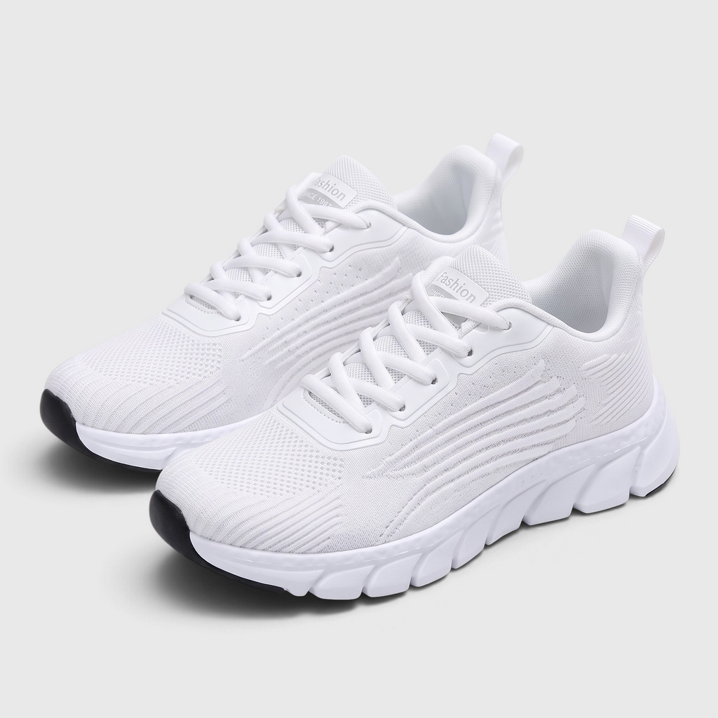 Baskets femme running légères en maille respirante – Chaussures de sport et marche à semelle crantée amortissante