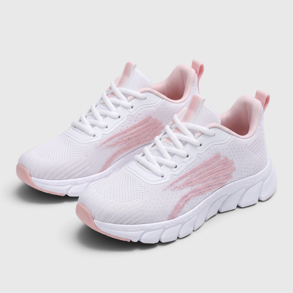 Baskets femme running légères en maille respirante – Chaussures de sport et marche à semelle crantée amortissante