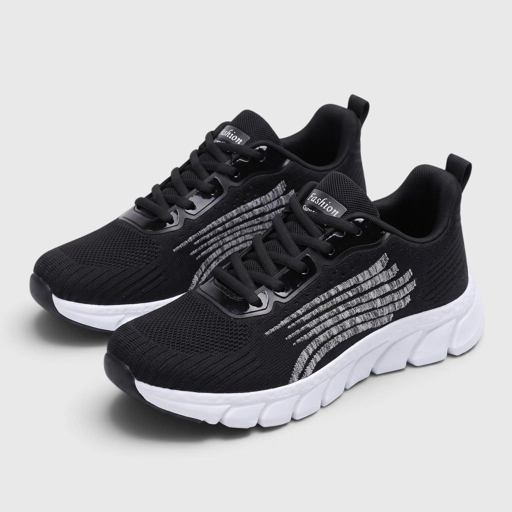 Baskets femme running légères en maille respirante – Chaussures de sport et marche à semelle crantée amortissante