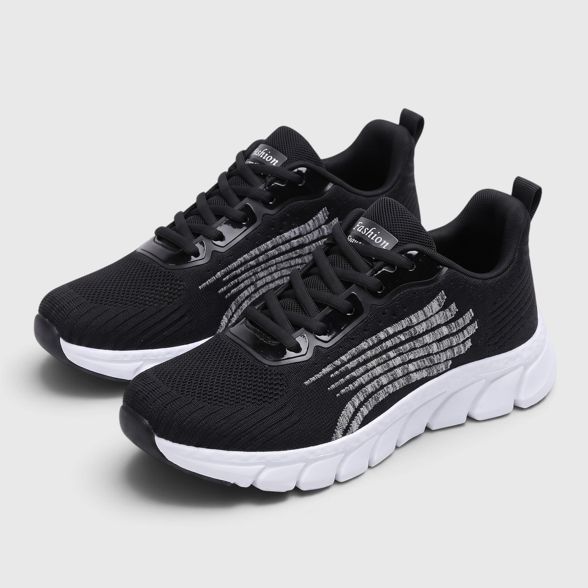 Baskets femme running légères en maille respirante – Chaussures de sport et marche à semelle crantée amortissante