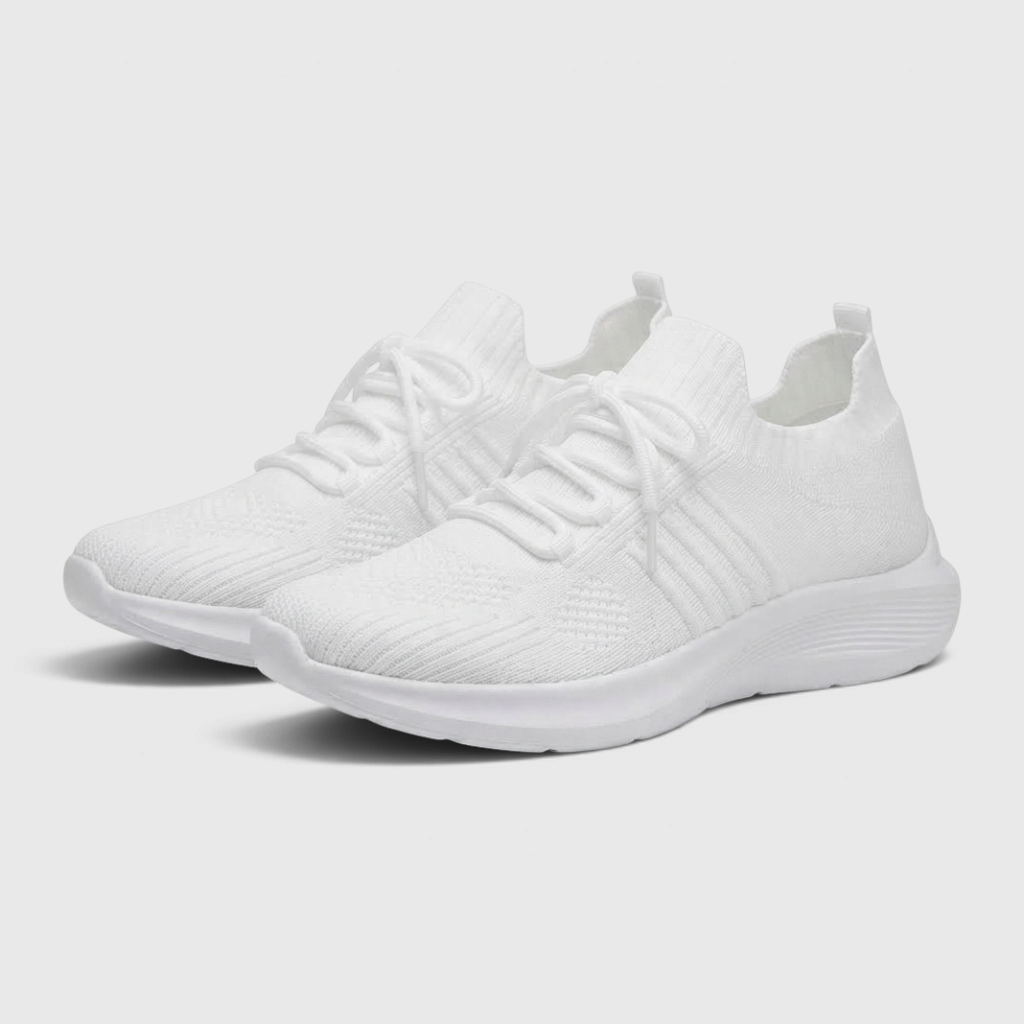 Baskets légères en maille tricotée respirante pour femme – Chaussures de marche et course confortables, souples et amortissantes