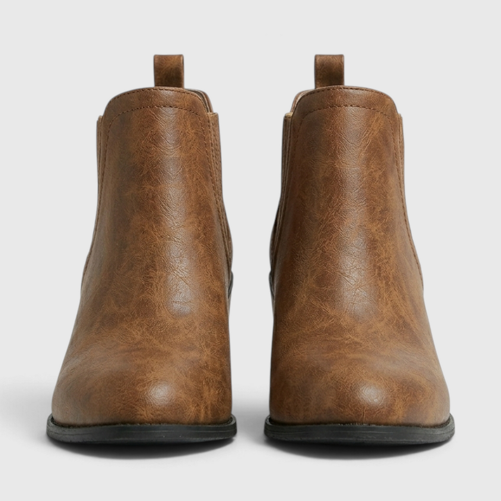 Bottines Western à Talon Bloc pour Femme – Style Chelsea Élastiqué Plissé & Confort Élégant