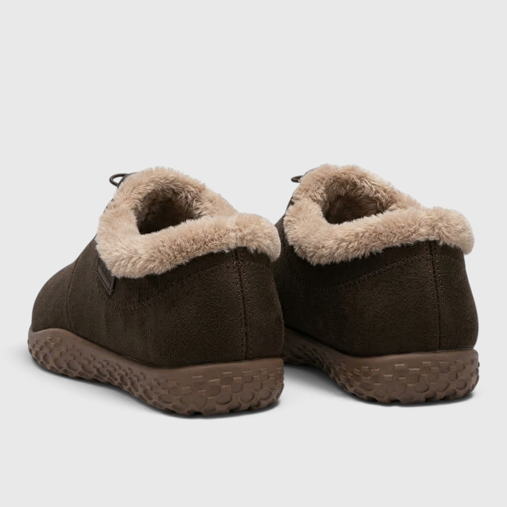 Bottines d'Hiver Fourrées Slip-On à Cordon Ajustable pour Femme — Confort Thermique & Semelle Antidérapante
