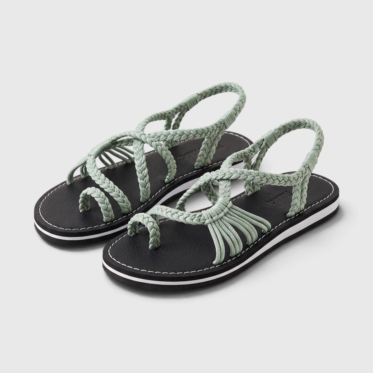Sandales Plates Tressées Bohème pour Femme – Nu-Pieds d'Été Confortables & Respirants