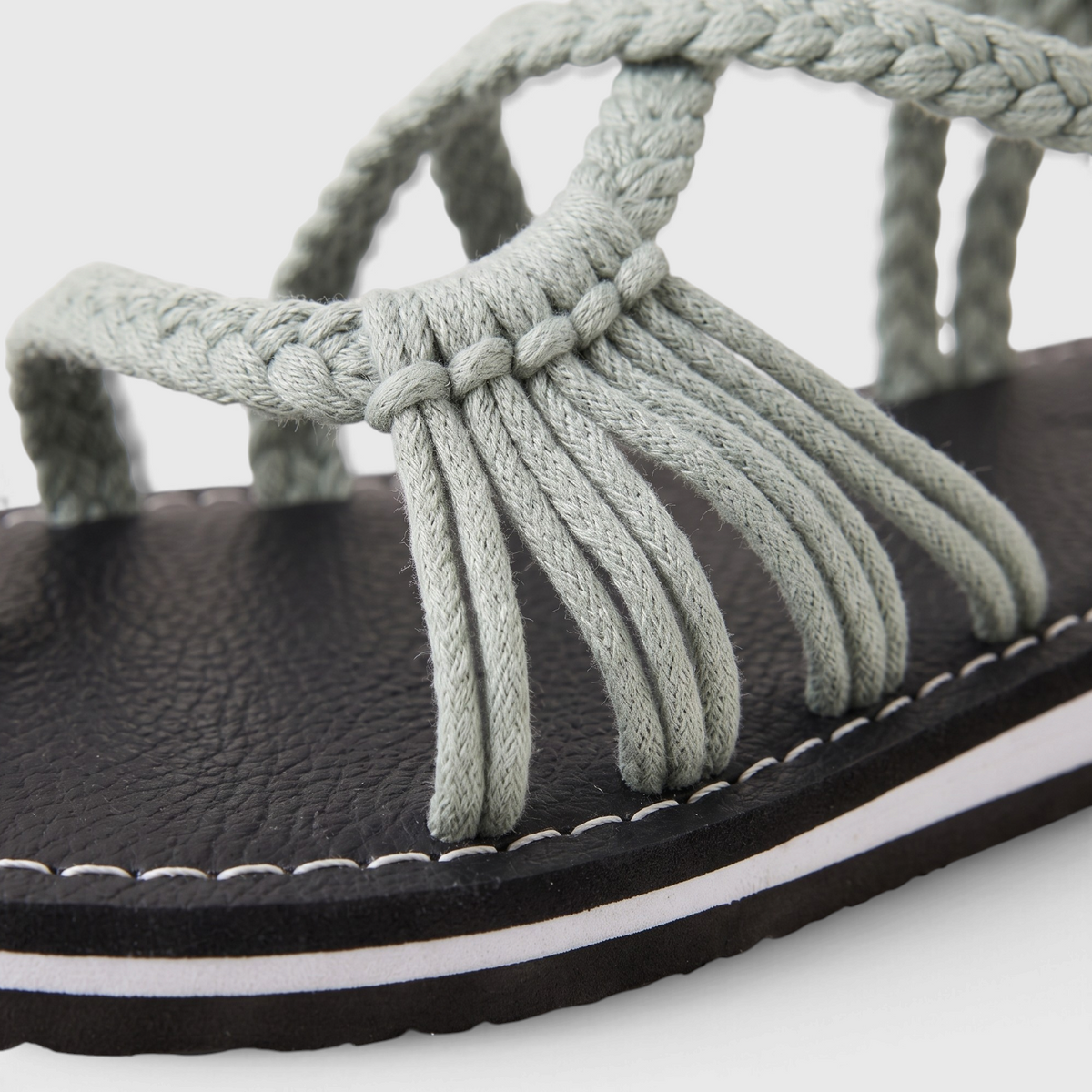 Sandales Plates Tressées Bohème pour Femme – Nu-Pieds d'Été Confortables & Respirants
