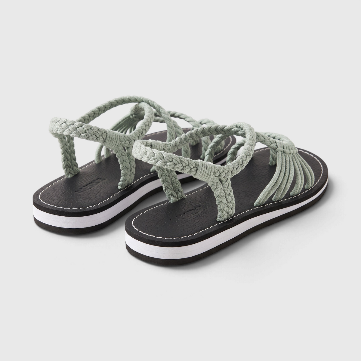 Sandales Plates Tressées Bohème pour Femme – Nu-Pieds d'Été Confortables & Respirants