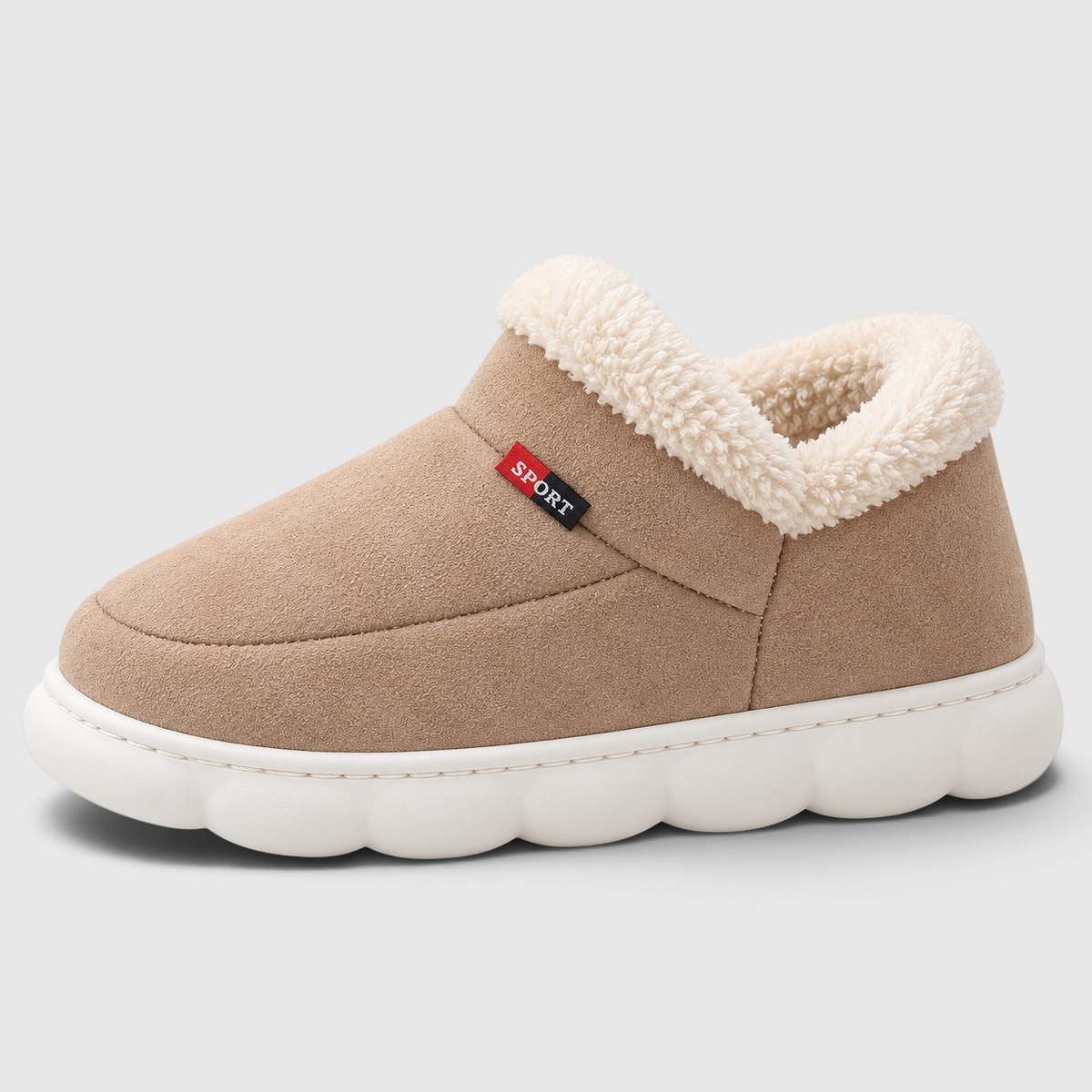 Pantoufles Fourrées Femme & Homme – Chaussons Chauds d’Hiver à Semelle Souple