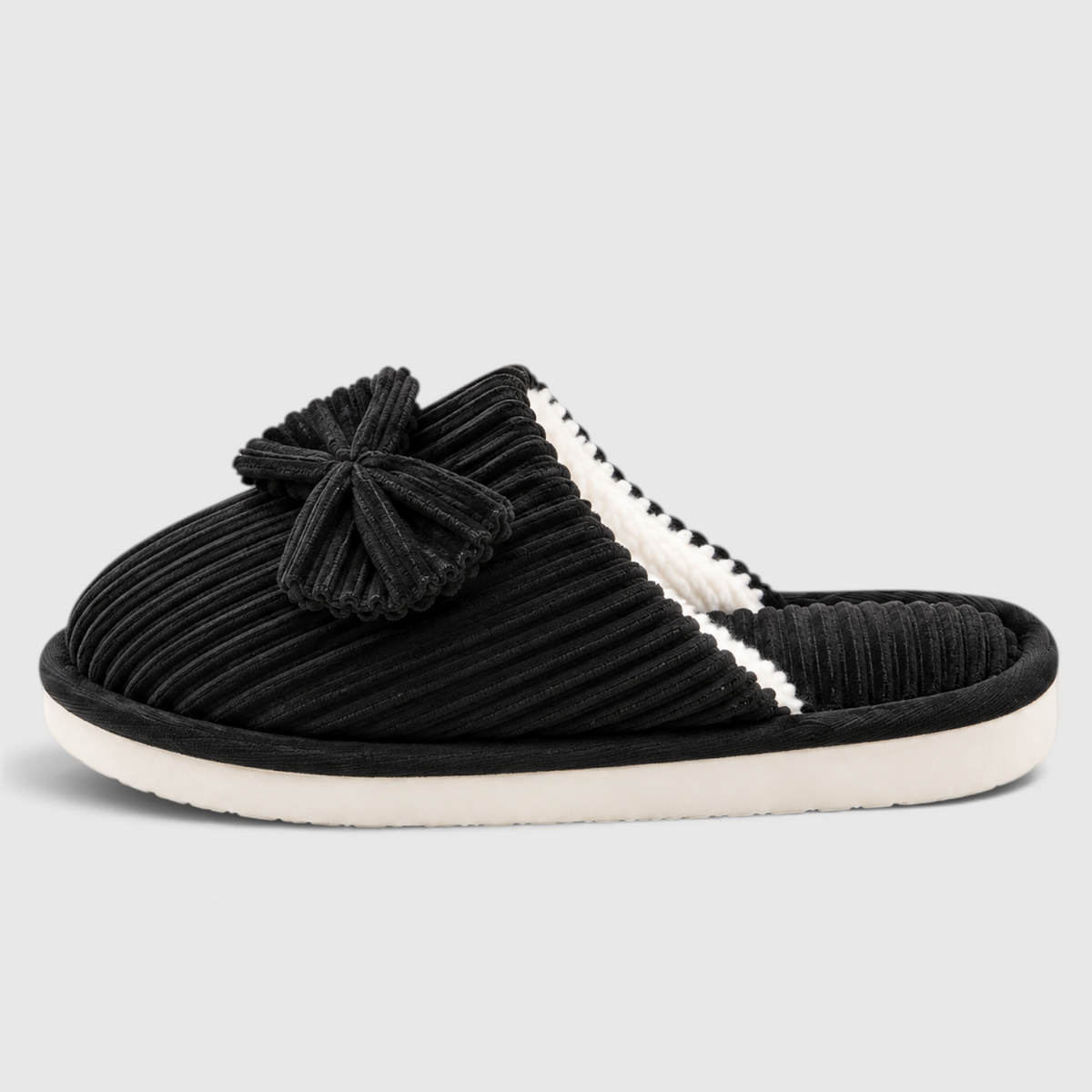 Chaussons Femme à Nœud – Pantoufles Chaudes, Douces et Légères pour l’Intérieur