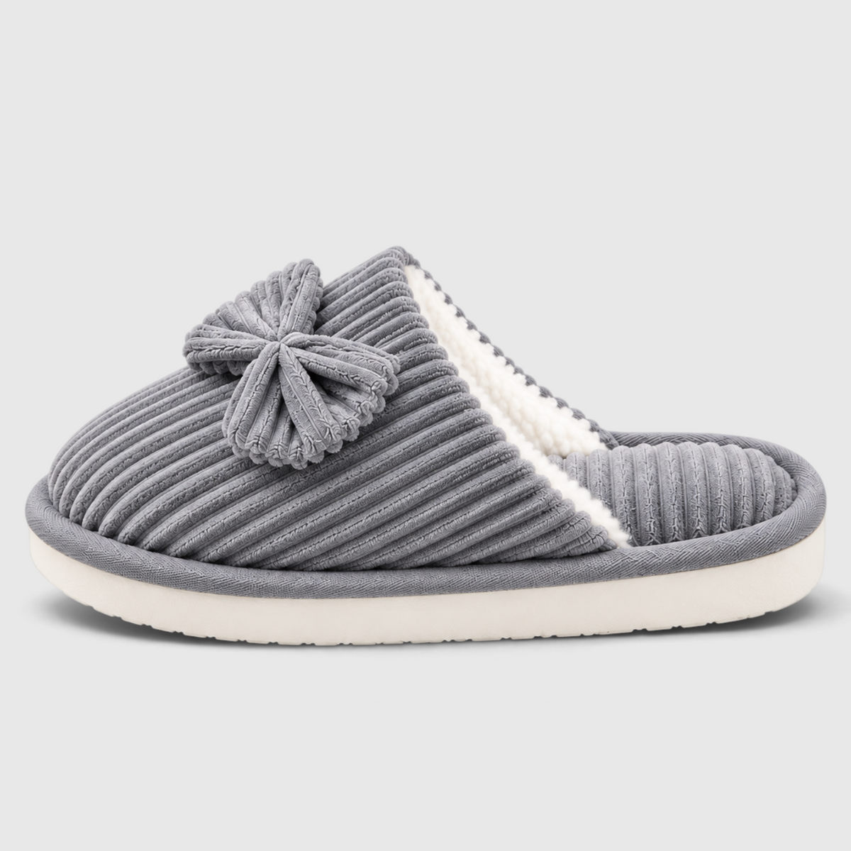 Chaussons Femme à Nœud – Pantoufles Chaudes, Douces et Légères pour l’Intérieur