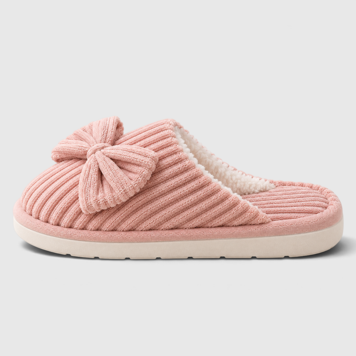 Chaussons Femme à Nœud – Pantoufles Chaudes, Douces et Légères pour l’Intérieur