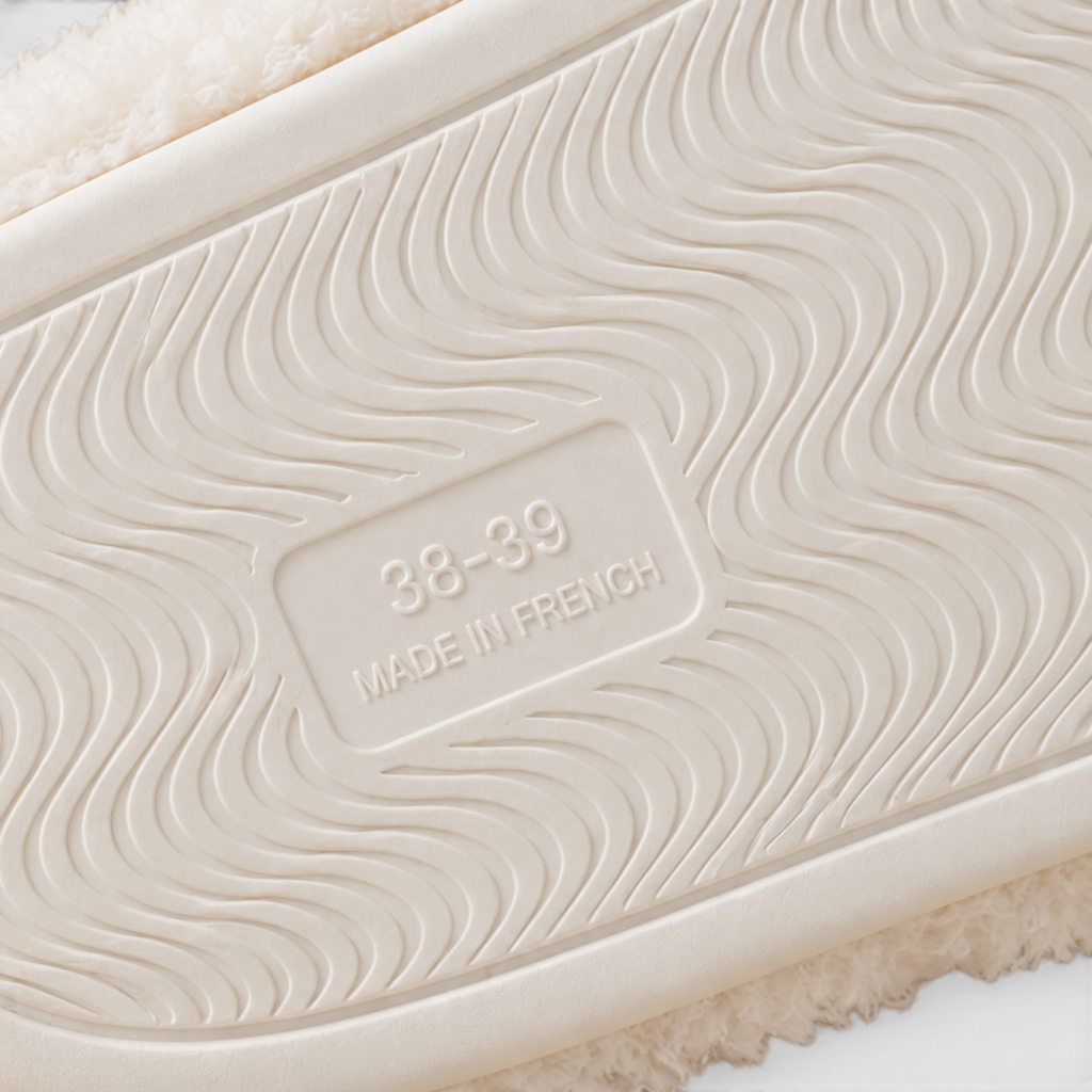 Chaussons Croisés Fourrés Femme – Pantoufles Chaudes à Bout Ouvert, Semelle Souple Antidérapante