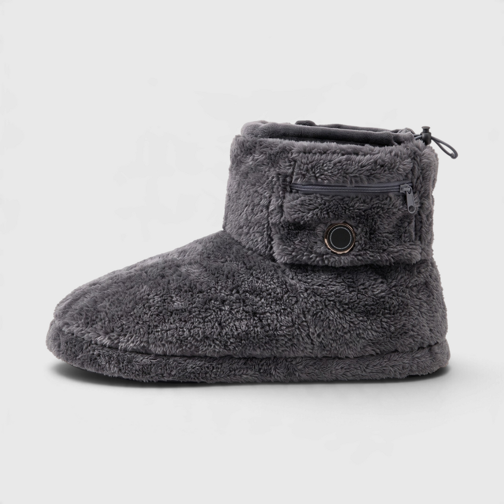 Chaussons Bottines Chauffants Électriques USB en Peluche – 5 Niveaux de Chaleur, Confort & Hiver Mixte