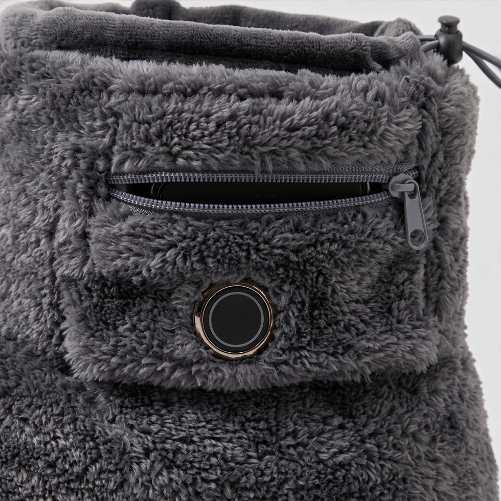 Chaussons Bottines Chauffants Électriques USB en Peluche – 5 Niveaux de Chaleur, Confort & Hiver Mixte