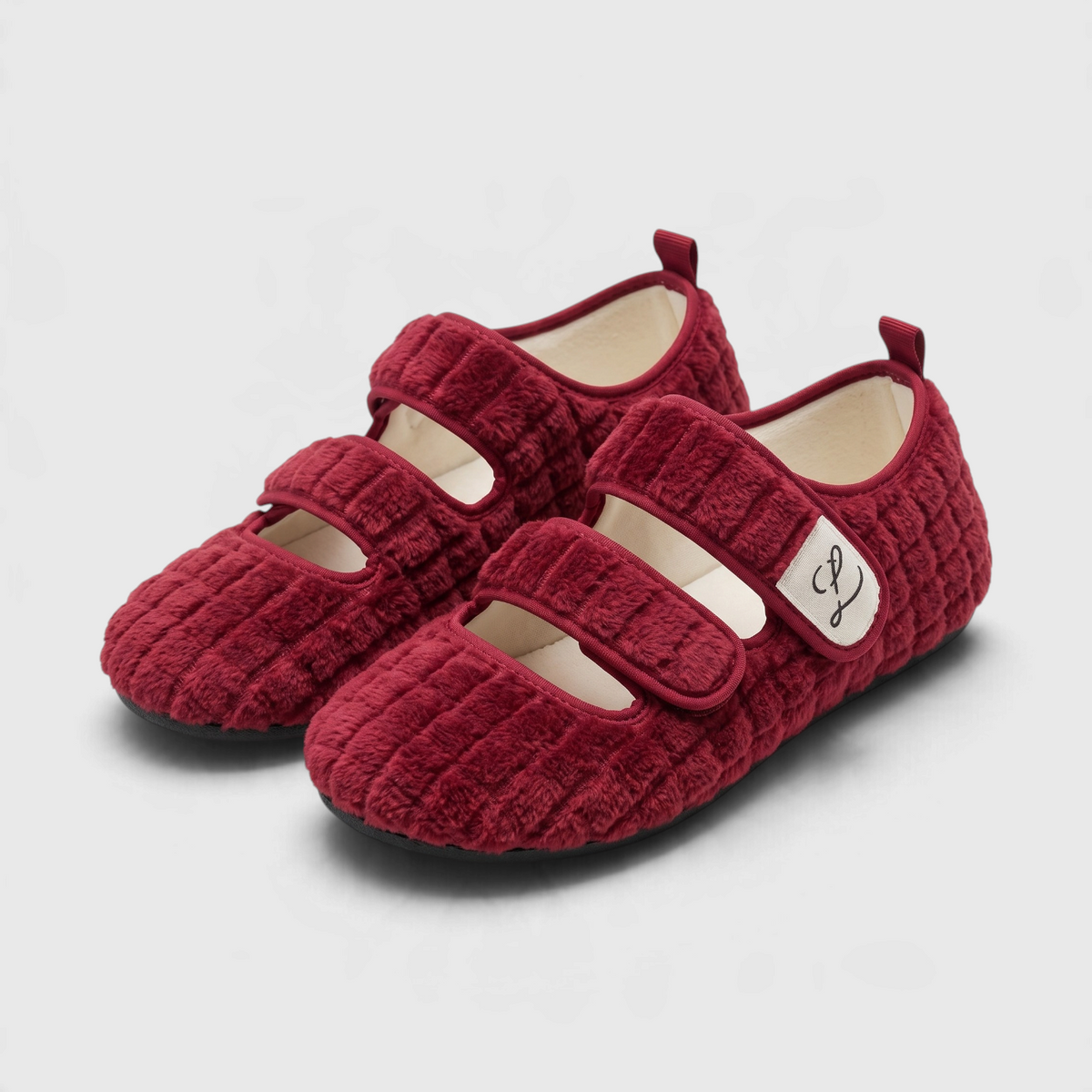 Chaussons Larges Toutes Saisons à Double Bride & Semelle Souple Antidérapante – Confort Pieds Sensibles
