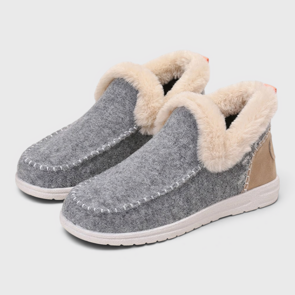 Chaussons Mocassins Fourrés Grand Confort pour Femme — Chaleur Douillette & Semelle Antidérapante