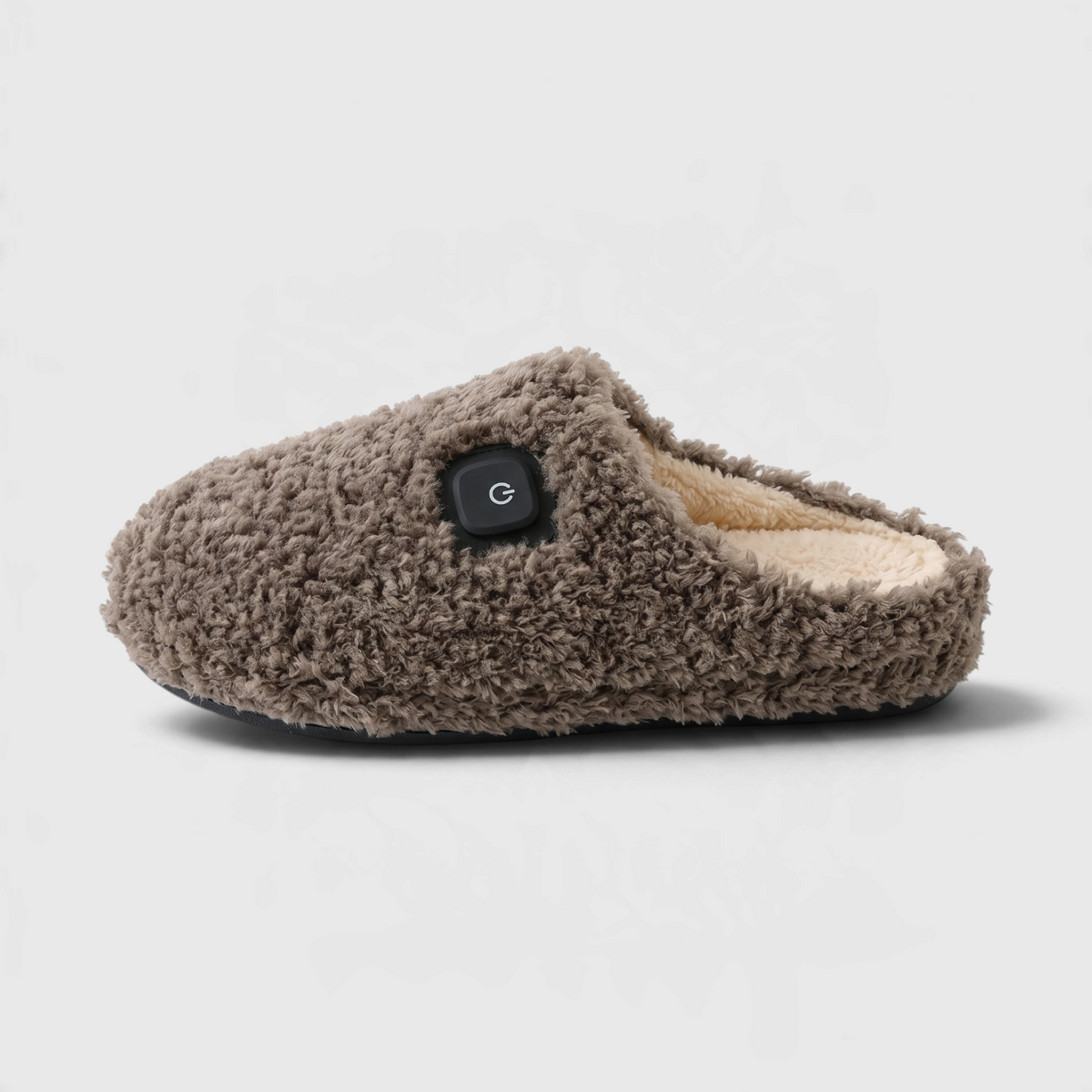 Chaussons chauffants électriques rechargeables pour femme – Mules d'intérieur thermiques en polaire bouclée avec minuterie, doux et ultra confortables