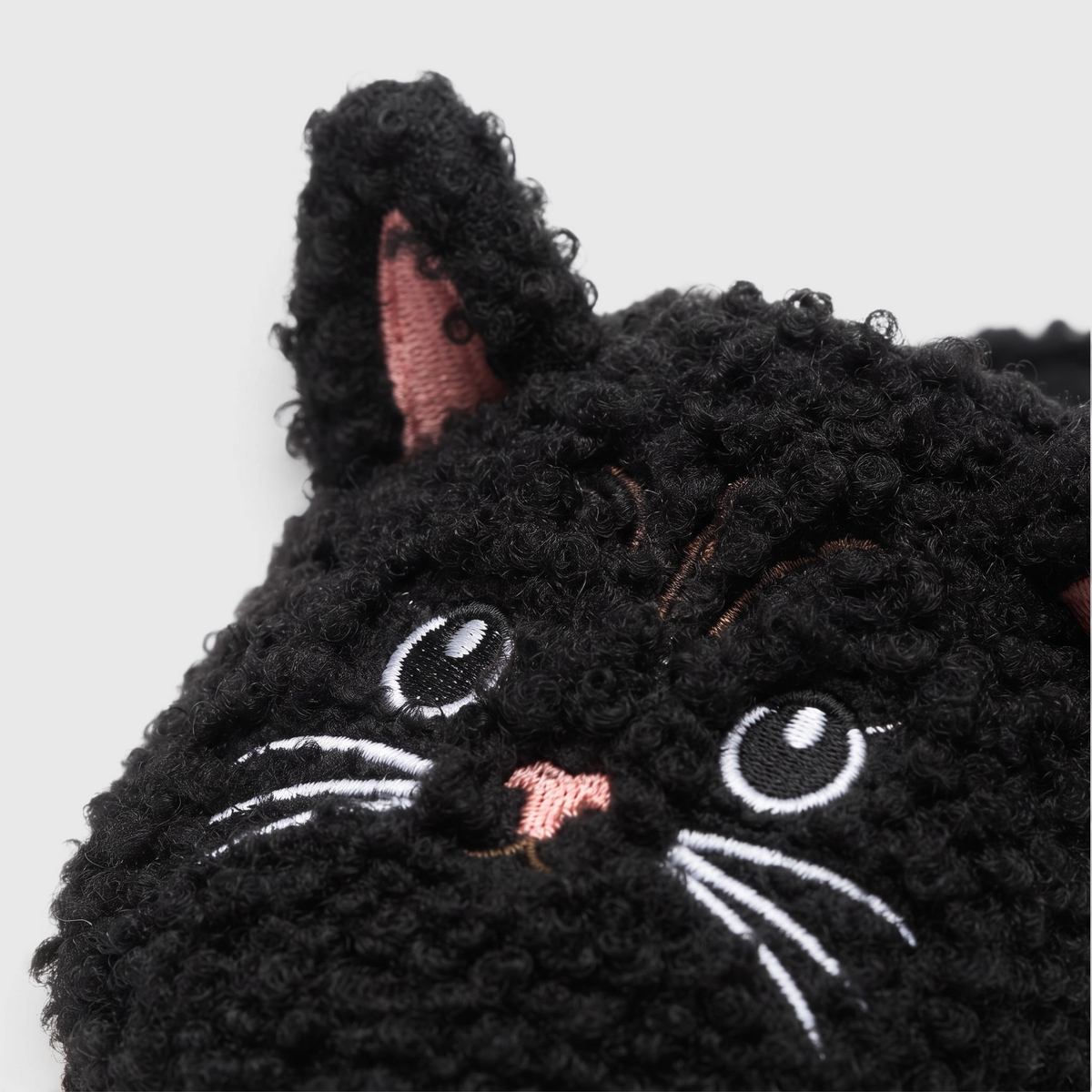 Chaussons peluche motif chat pour femme – Pantoufles d'intérieur d'hiver chaudes, douces et antidérapantes