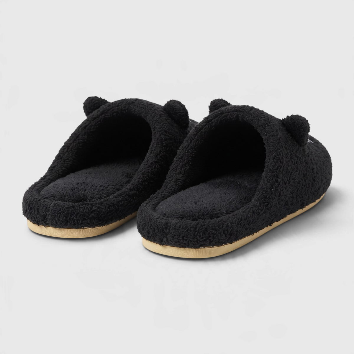 Chaussons peluche motif chat pour femme – Pantoufles d'intérieur d'hiver chaudes, douces et antidérapantes