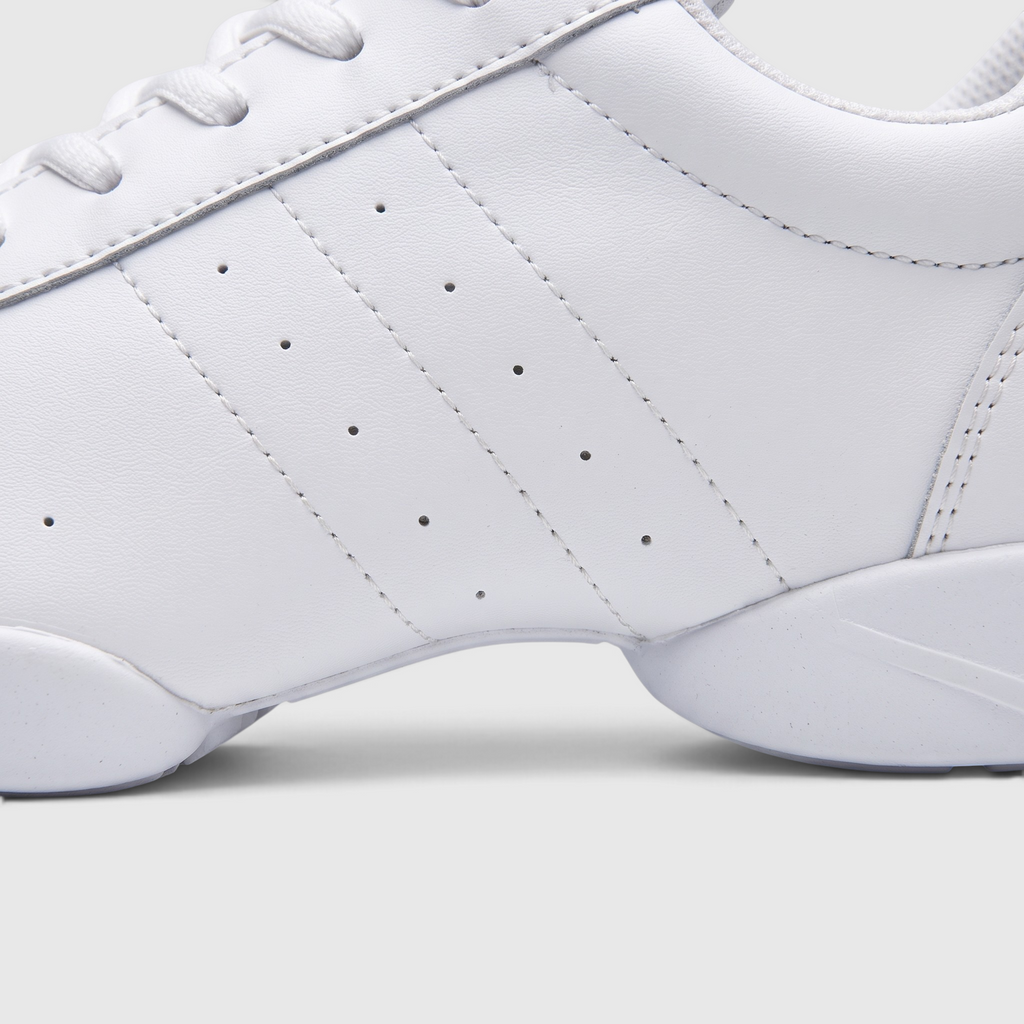 Chaussures de danse et cheerleading femme à semelle scindée – Baskets souples en cuir synthétique perforé pour jazz, fitness, studio et entraînement