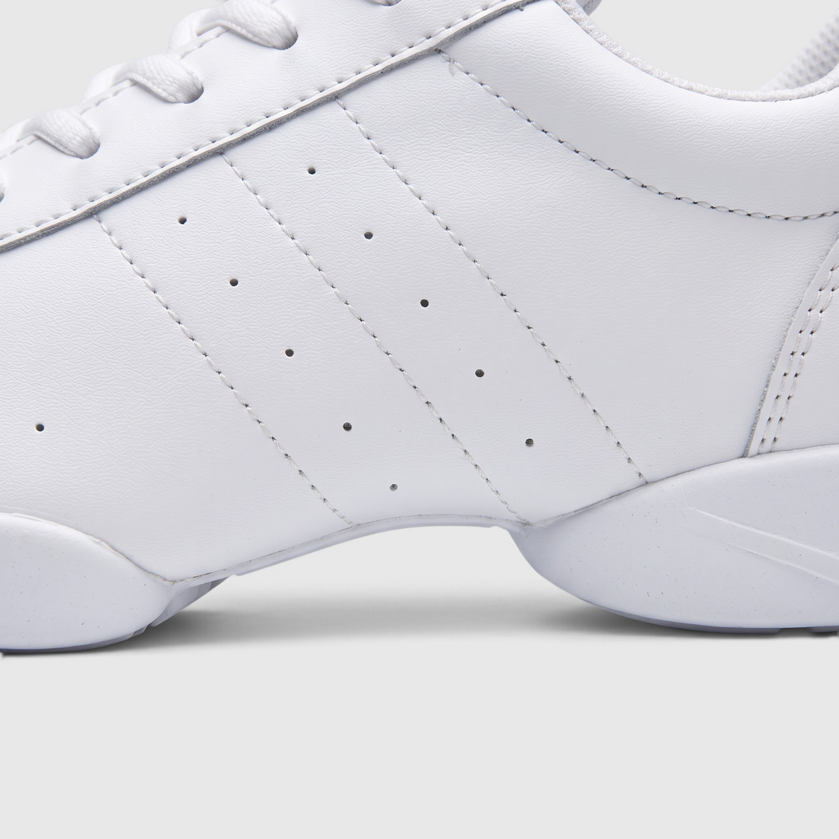 Chaussures de danse et cheerleading femme à semelle scindée – Baskets souples en cuir synthétique perforé pour jazz, fitness, studio et entraînement