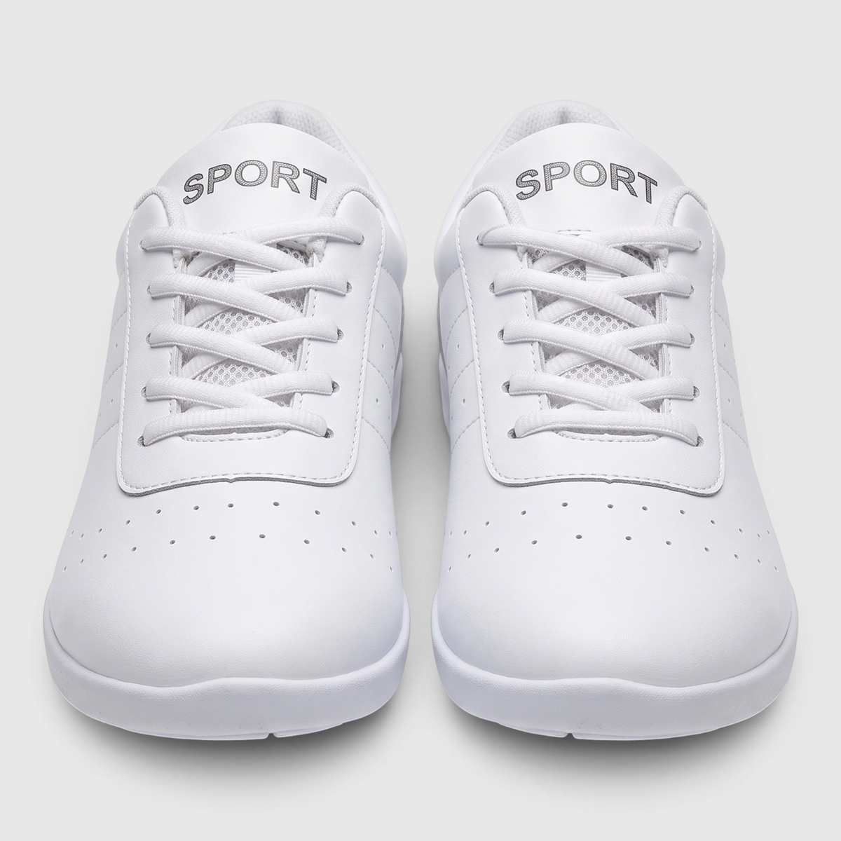 Chaussures de danse et cheerleading femme à semelle scindée – Baskets souples en cuir synthétique perforé pour jazz, fitness, studio et entraînement