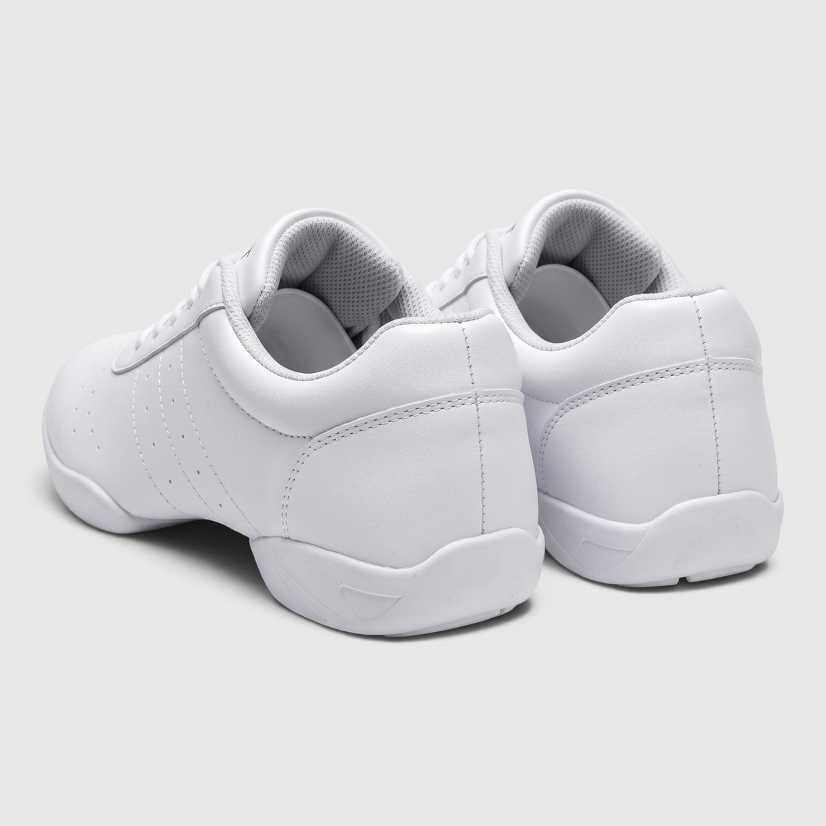 Chaussures de danse et cheerleading femme à semelle scindée – Baskets souples en cuir synthétique perforé pour jazz, fitness, studio et entraînement