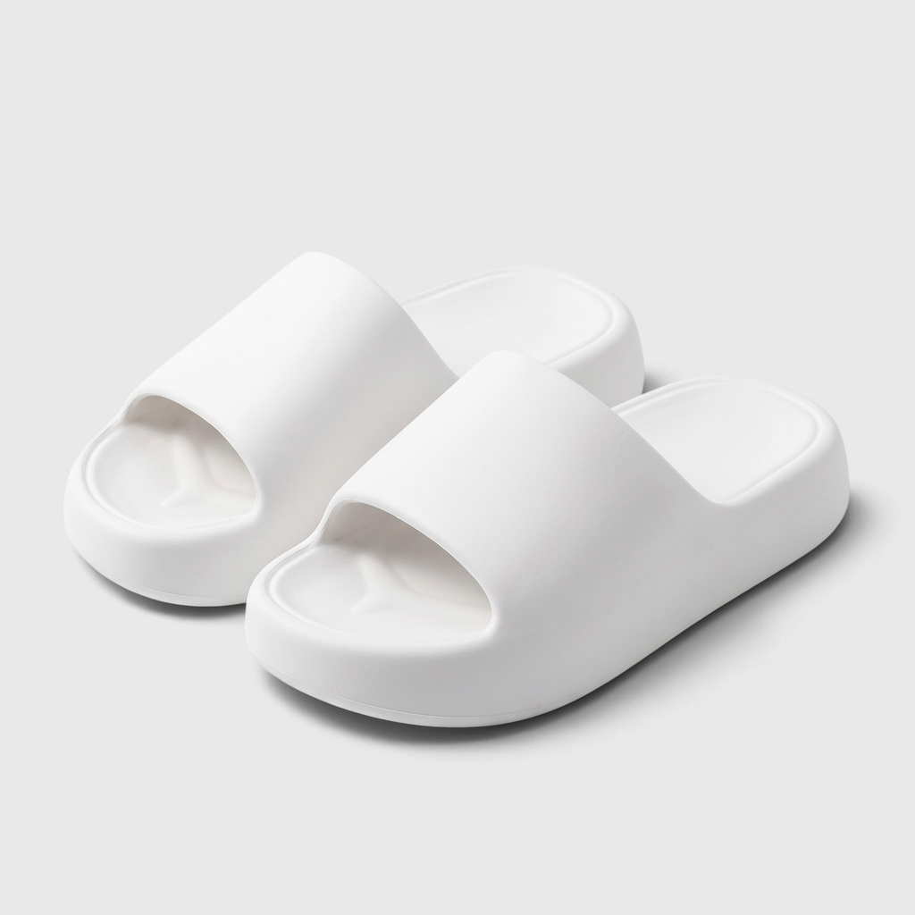 Cloud Slides – Femme en mousse EVA à semelle épaisse, ultra moelleuses, antidérapantes et silencieuses